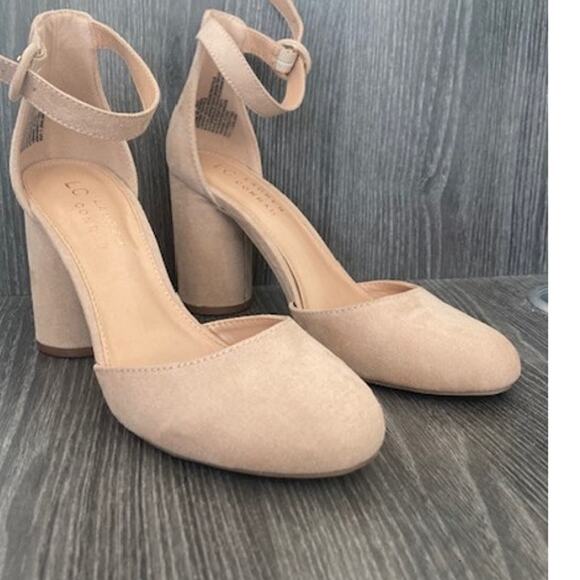 TWO Pairs - LC Hydrangea Black & Tan High Heels - Women's Size 6.5 - Picture 9 of 10